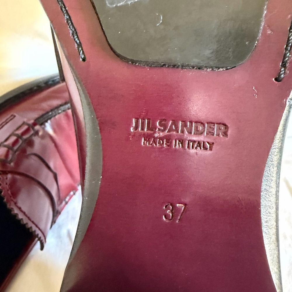 Jil Sander Burgundy/oxblood Leather Loafers size 37 - Picture 11 of 14